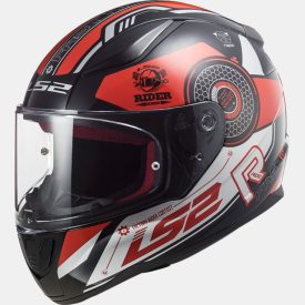 LS2 FF353 RAPID STRATUS GLOSS BLACK RED SILVER