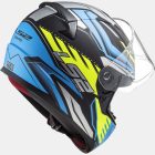 LS2 FF353 RAPID GALE MATT BLACK BLUE YELLOW