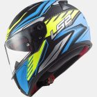 LS2 FF353 RAPID GALE MATT BLACK BLUE YELLOW