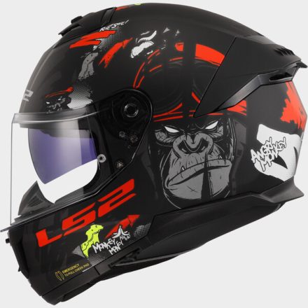 LS2 FF808 STREAM II ANGRY MONKEY M.BLACK RED -06