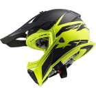 LS2, MX437 FAST EVO ROAR MATT BLACK HI-V YELLOW