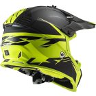 LS2, MX437 FAST EVO ROAR MATT BLACK HI-V YELLOW