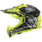 LS2, MX437 FAST EVO CRUSHER BLACK HI VIS YELLOW