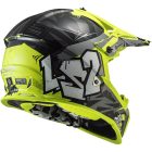 LS2, MX437 FAST EVO MINI CRUSHER BLACK YELLOW