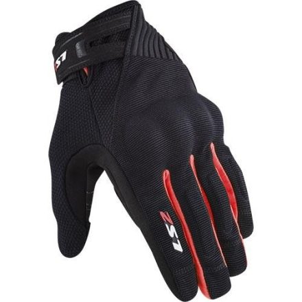 LS2 DART 2 MAN GLOVES BLACK RED