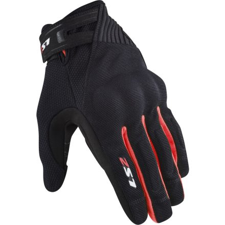 LS2 DART 2 MAN GLOVES BLACK RED