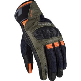 LS2 AIR RAPTOR MAN GLOVES GREEN ORANGE