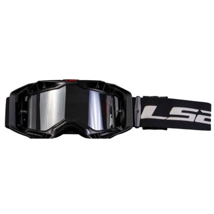 LS2 AURA PRO GOGGLE BLACK WITH IRIDIUM VISOR