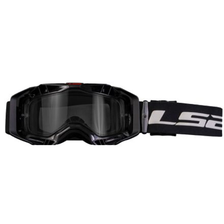 LS2 AURA GOGGLE BLACK WITH CLEAR VISOR