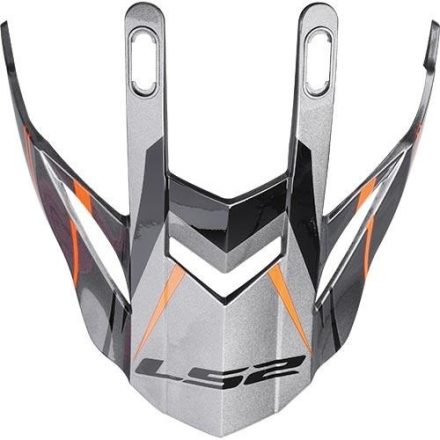 LS2 MX436 EVO PEAK KNIGHT TITANIUM ORANGE SHIELD